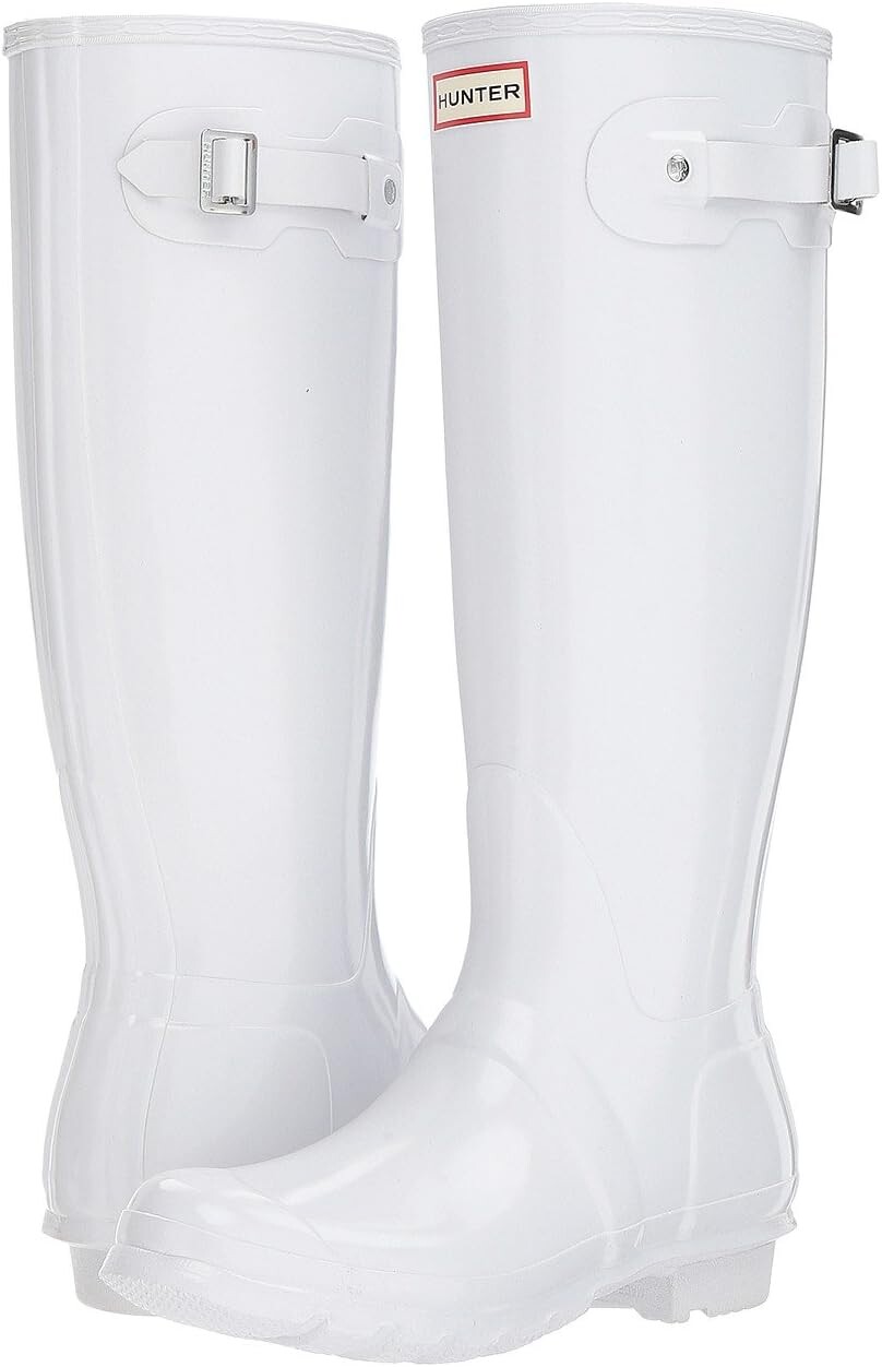 

Ботинки Hunter Original Tall Gloss Rain Boots, белый