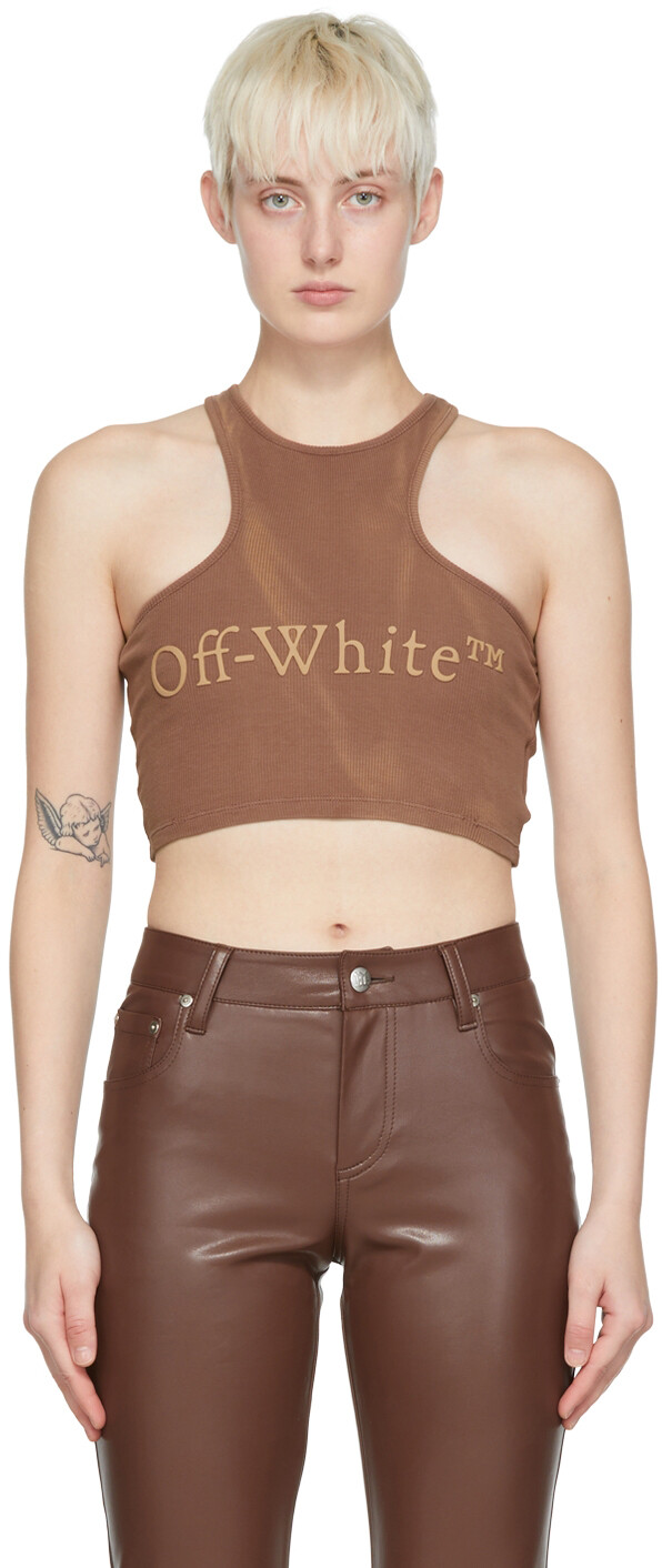 

Коричневая майка Laundry Off-White