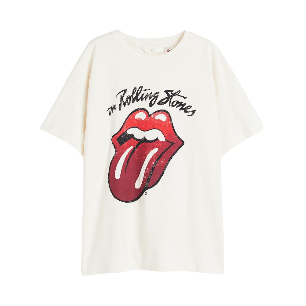 

Футболка H&M The Rolling Stones, кремовый, Бежевый