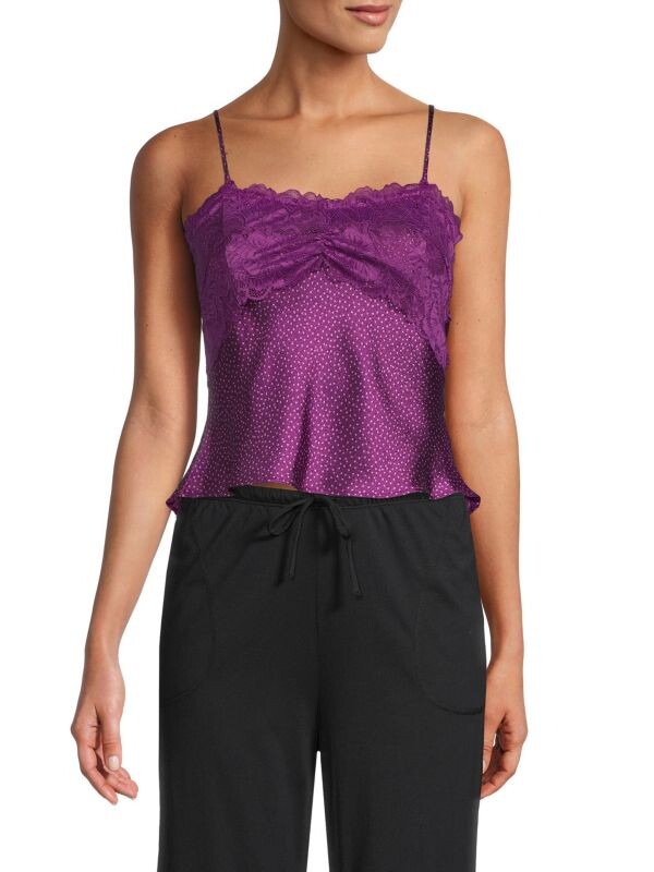 

Кружевной топ на бретельках Free People в горошек all dressed up Intimately, ivory