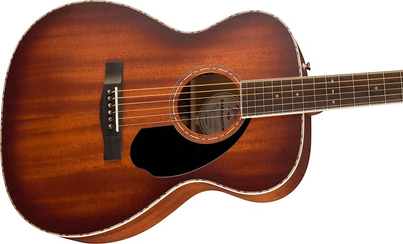 цена Акустическая гитара Fender Paramount PO-220E all solid Orchestra size guitar, Cognac Burst with case