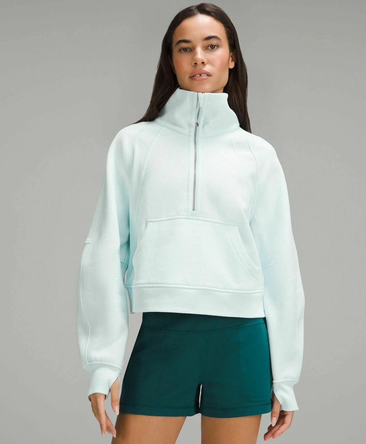 

Толстовка Lululemon Scuba Funnel Neck, светло-голубой