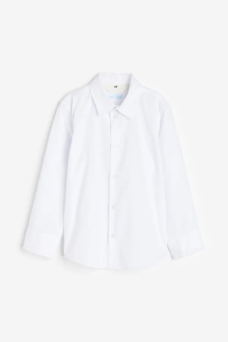 

Школьная рубашка с отделкой, которую легко гладить H&M, белый
