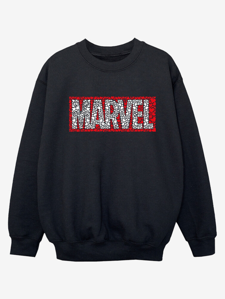 

Детская черная толстовка с принтом NW2 Marvel Hearts Logo George., черный