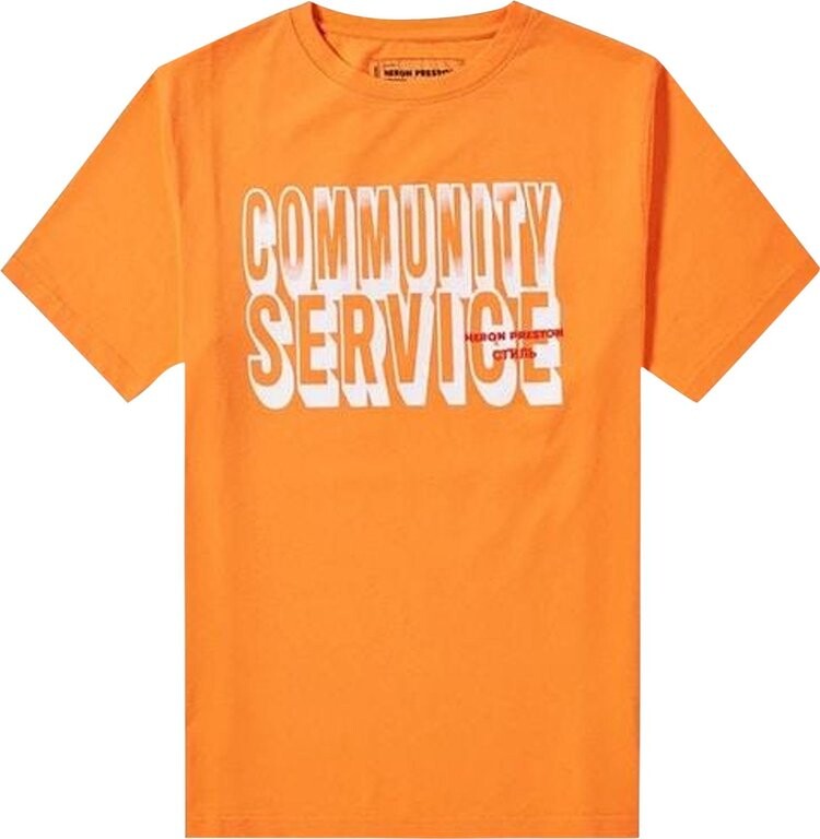 

Футболка Heron Preston Community Service Jersone T-Shirt 'Orange/White', оранжевый