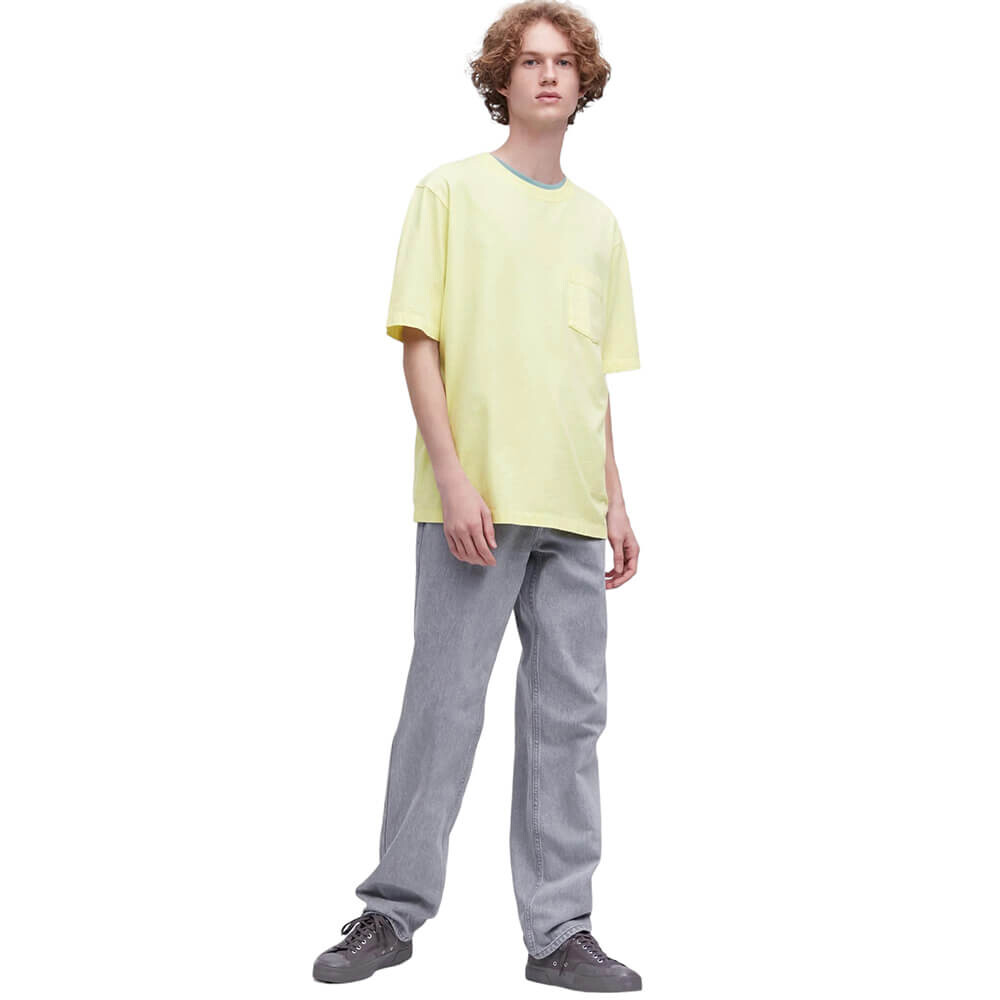 

Футболка Uniqlo Oversized Crew Neck Half-Sleeve, бледно-желтый