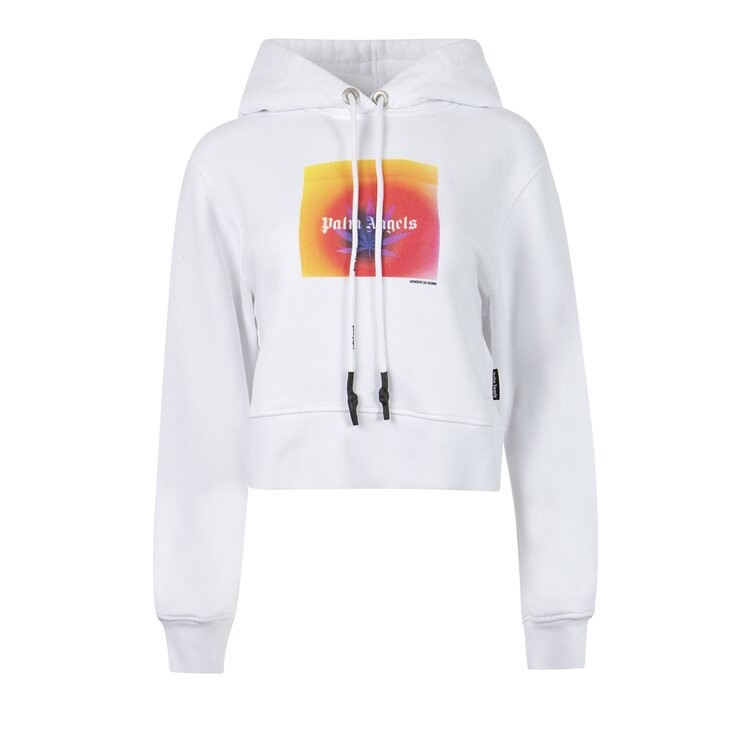 

Худи Palm Angels x The Webster Square Leaf Hoody 'White/Orange', белый