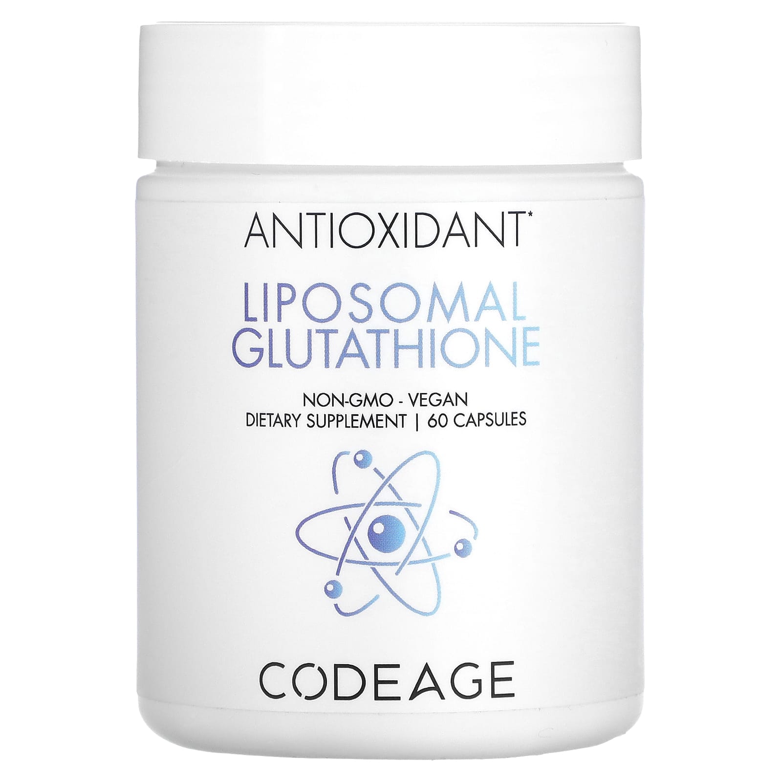 антиоксидант, липосомальный глутатион, 60 капсул Codeage codeage липосомальный селен 180 капсул