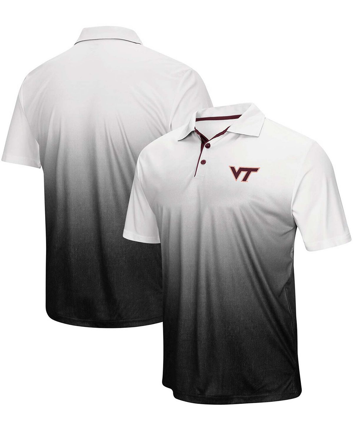 Мужская серая рубашка поло с логотипом virginia tech hokies magic team Colosseum, серый