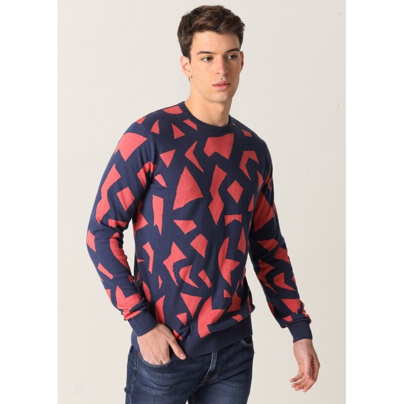 

Свитер Six Valves Round Neck, синий