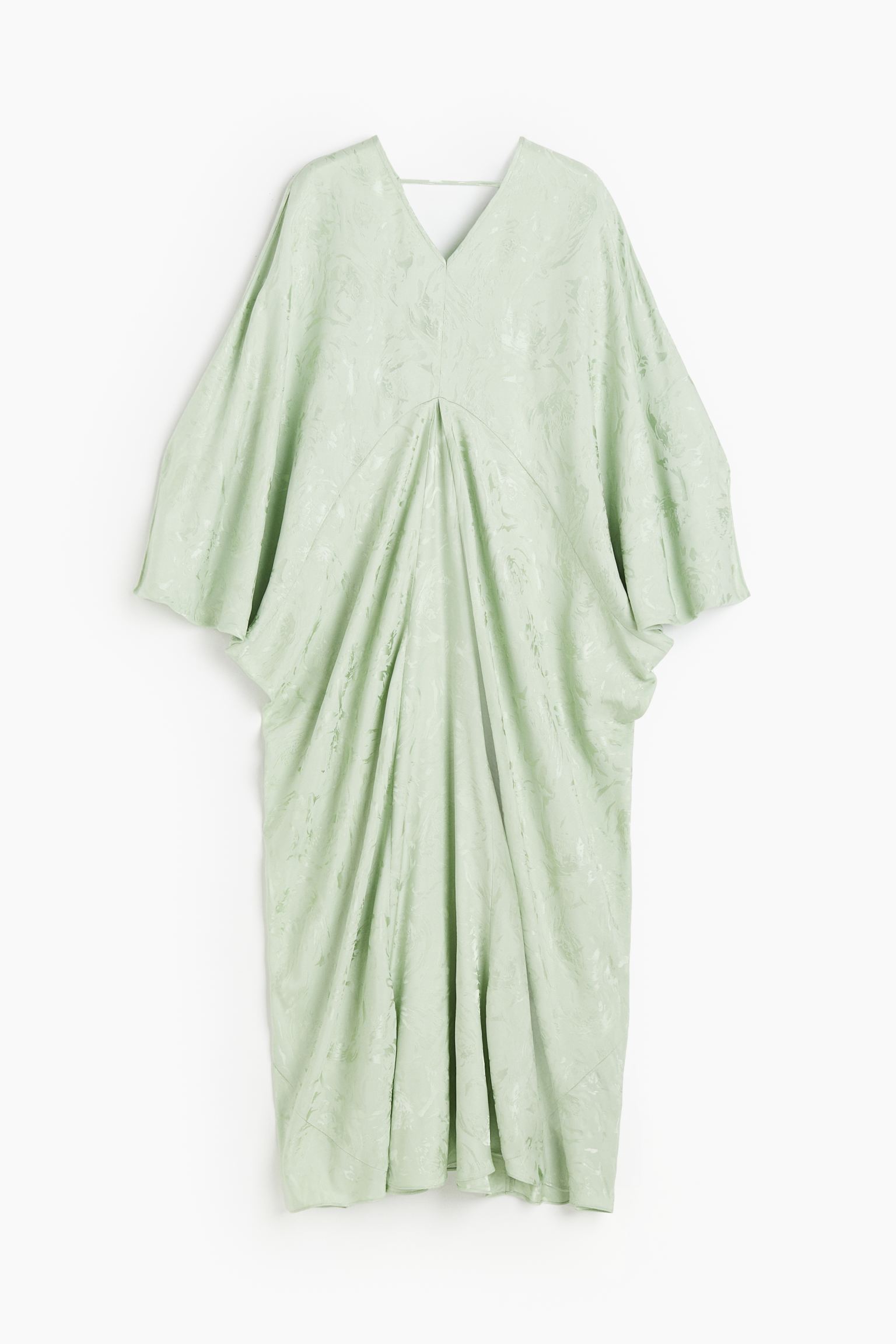Платье H&M Jacquard-weave Kaftan, светло-зеленый
