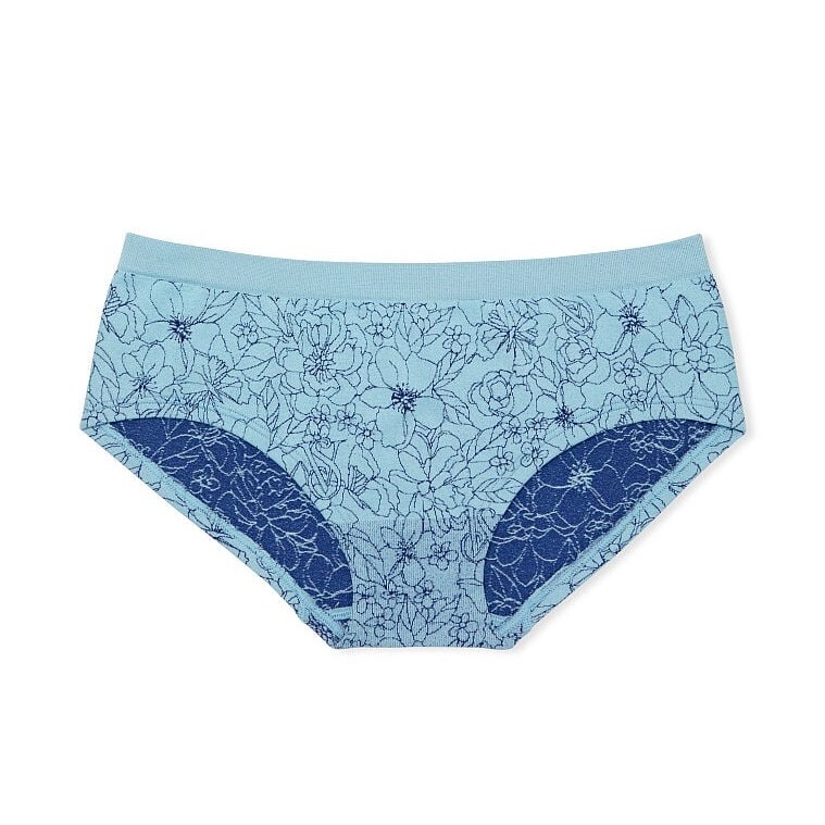 

Бесшовные трусики Victoria's Secret Hiphugger, синий, голубой
