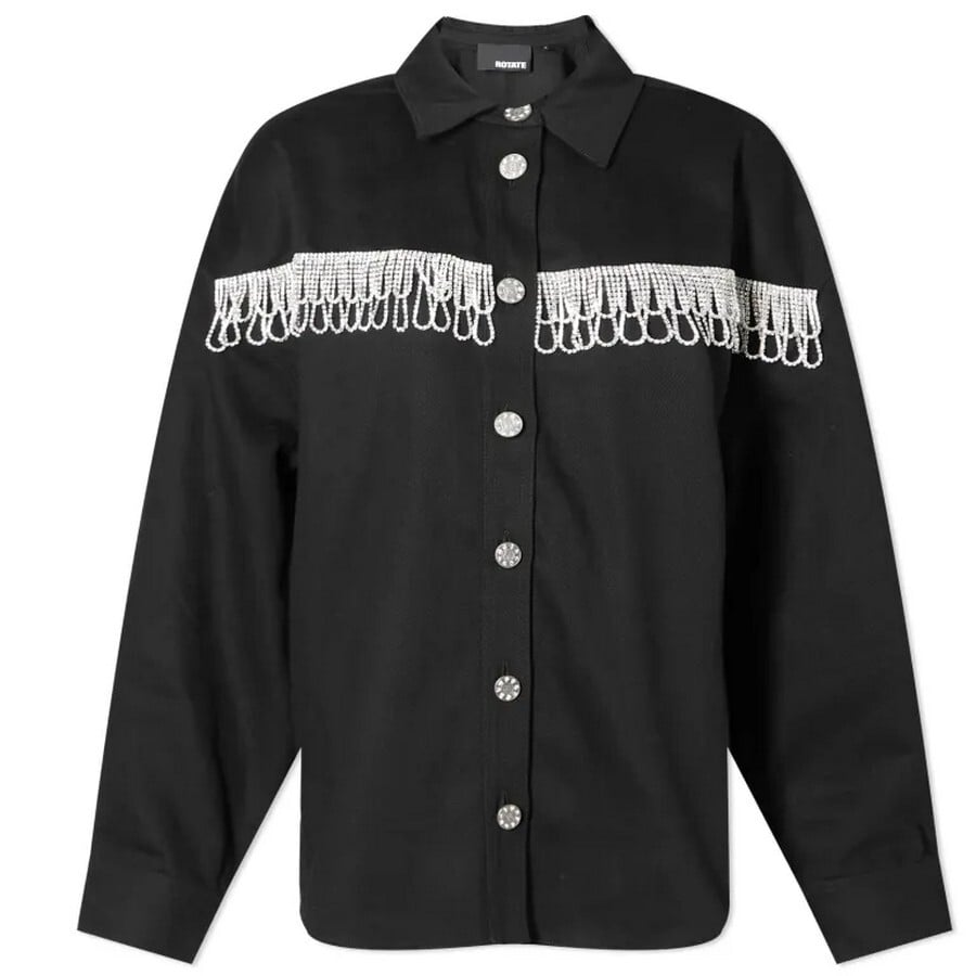 

Рубашка оверсайз Rotate Twill, черный/серебристый