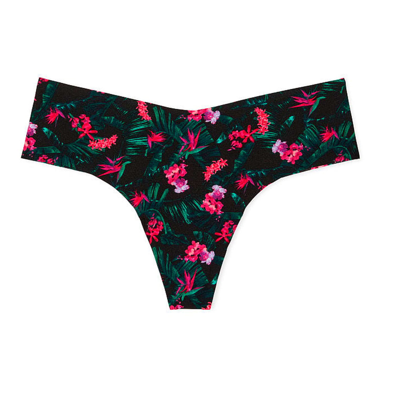 

Трусики-стринги Victoria's Secret Sexy Illusions No-Show Thong, черный/розовый/зеленый