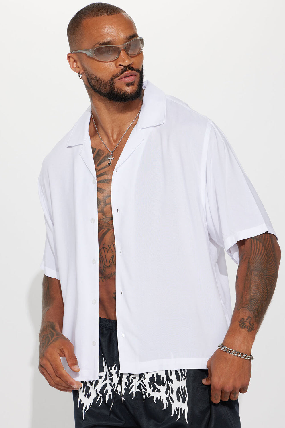 

Рубашка Fashion Nova FNMN527, белый