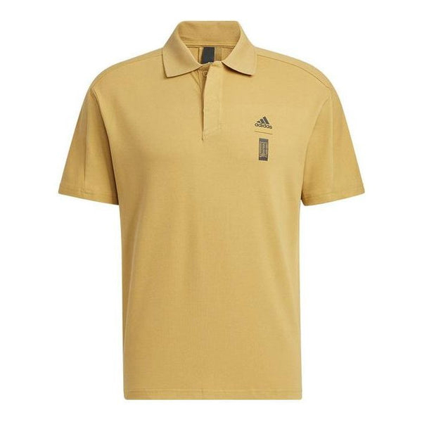 Футболка Adidas Solid Color Logo Short Sleeve Polo Yellow, Желтый