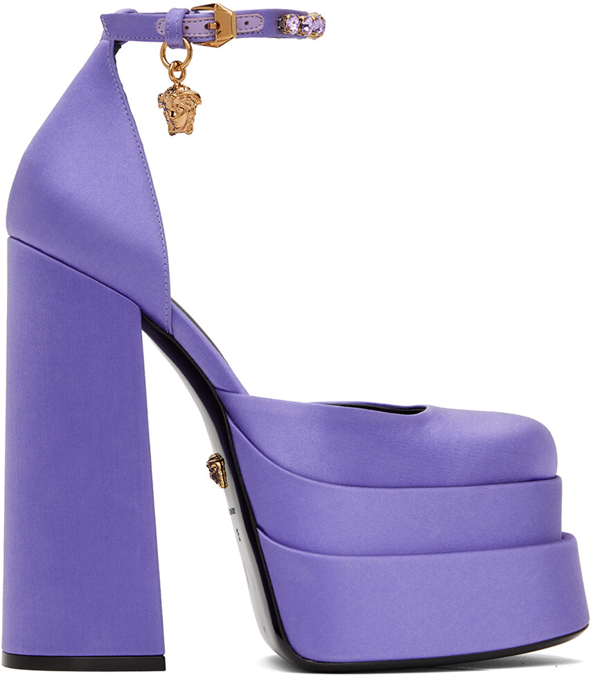

Фиолетовые туфли на каблуке Medusa Aevitas Versace