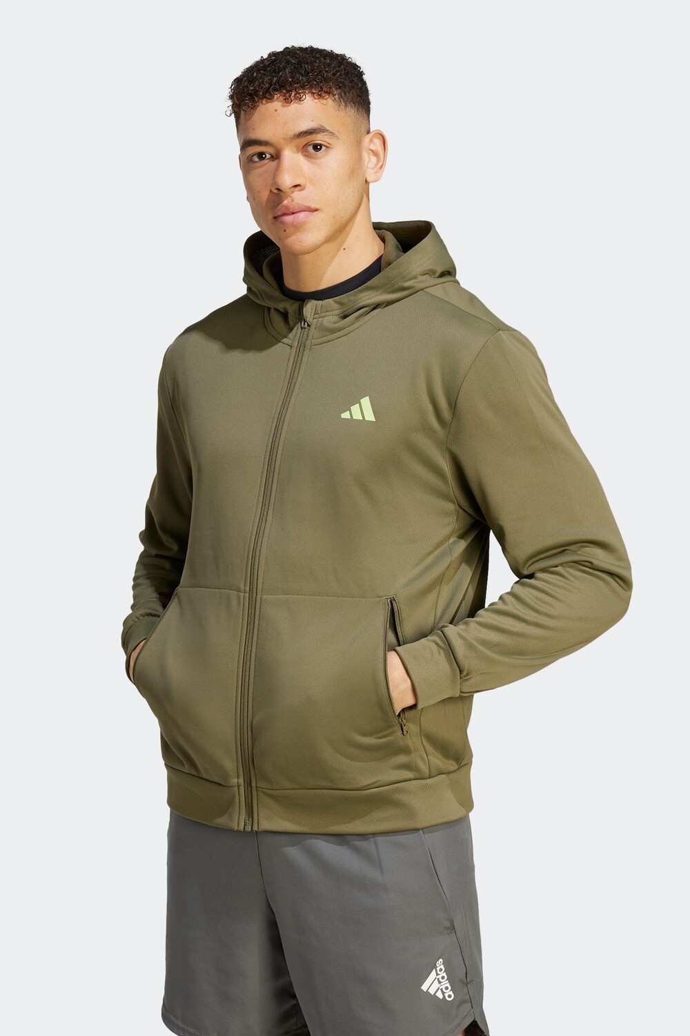 

Толстовка на молнии Performance Train Essentials Training adidas, зеленый