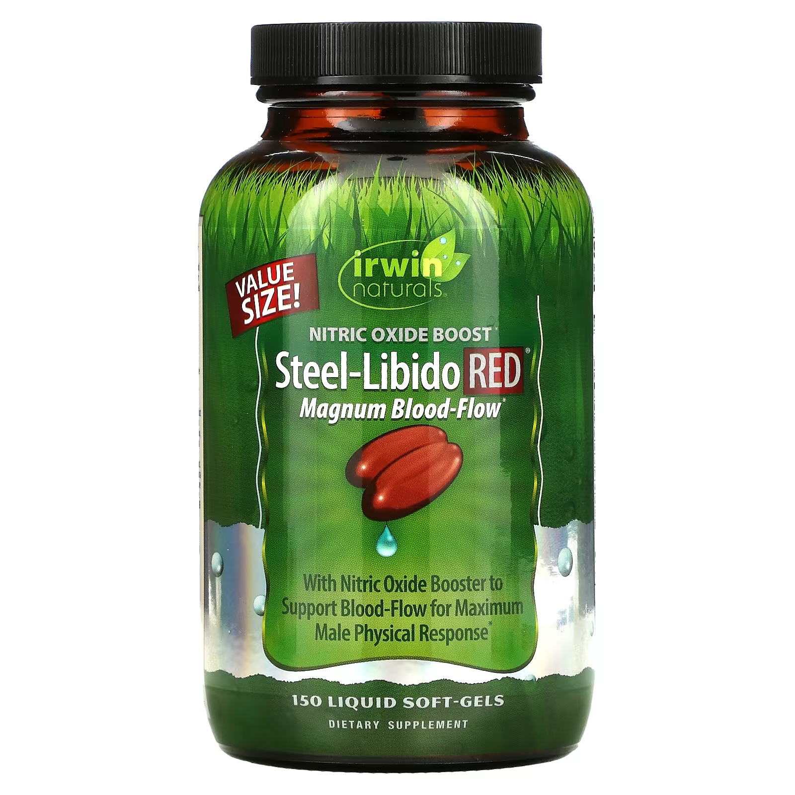 Irwin Naturals Steel-Libido Red усиленный кровоток, 150 мягких капсул irwin naturals steel libido 75 мягких желатиновых капсул с жидкостью