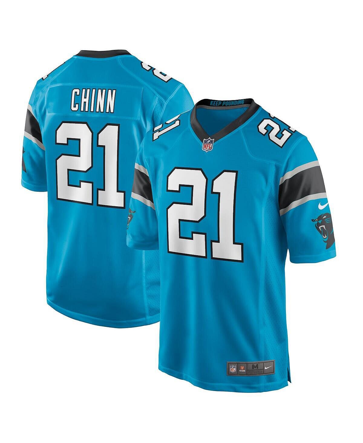 Мужская футболка jeremy chinn blue carolina panthers game jersey Nike, синий