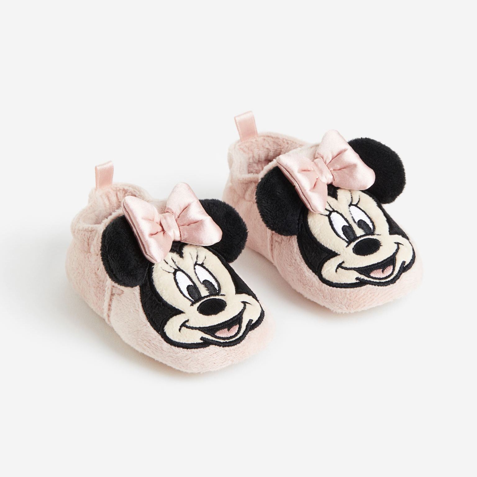 Тапочки H&M Disney Mickey Mouse Soft Appliquéd, светло-розовый