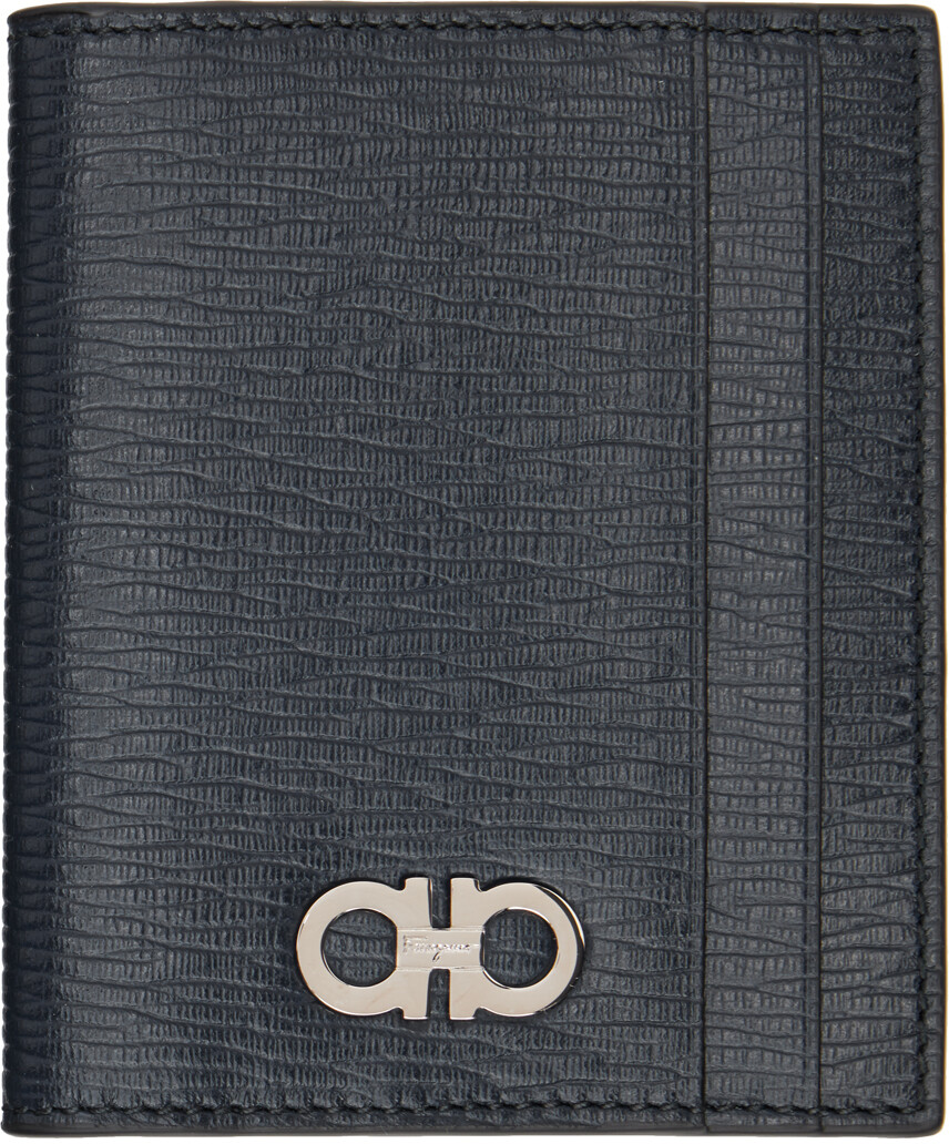 

Темно-синий бумажник Gancini Bifold Ferragamo