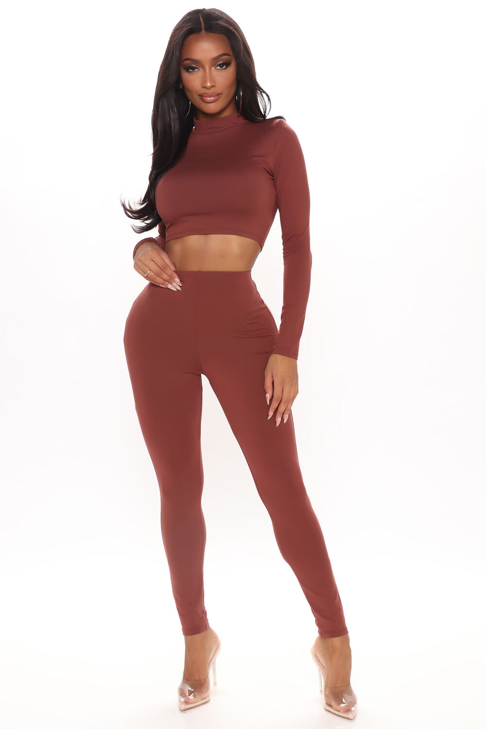 

Леггинсы Fashion Nova KSJ4194A, коричневый