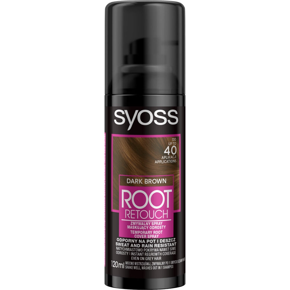 

Syoss Root Retouch Маскирующий спрей для восстановления роста Темно-коричневый 120мл