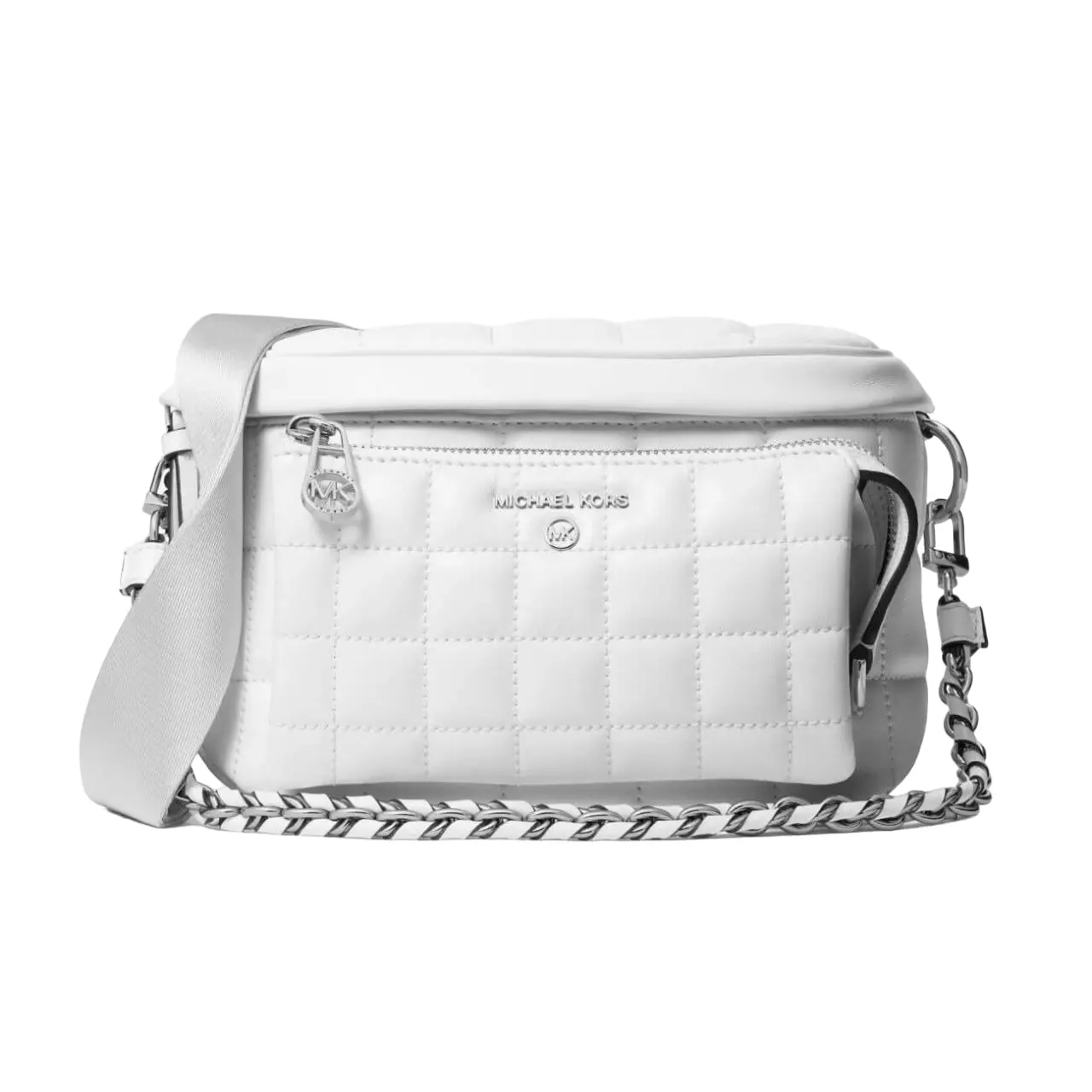 

Сумка-слинг Michael Michael Kors Slater Medium Quilted Leather, белый