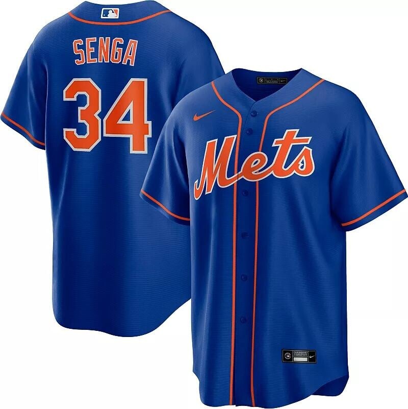 

Мужское джерси Nike New York Mets Kodai Senga #34 Royal Cool Base