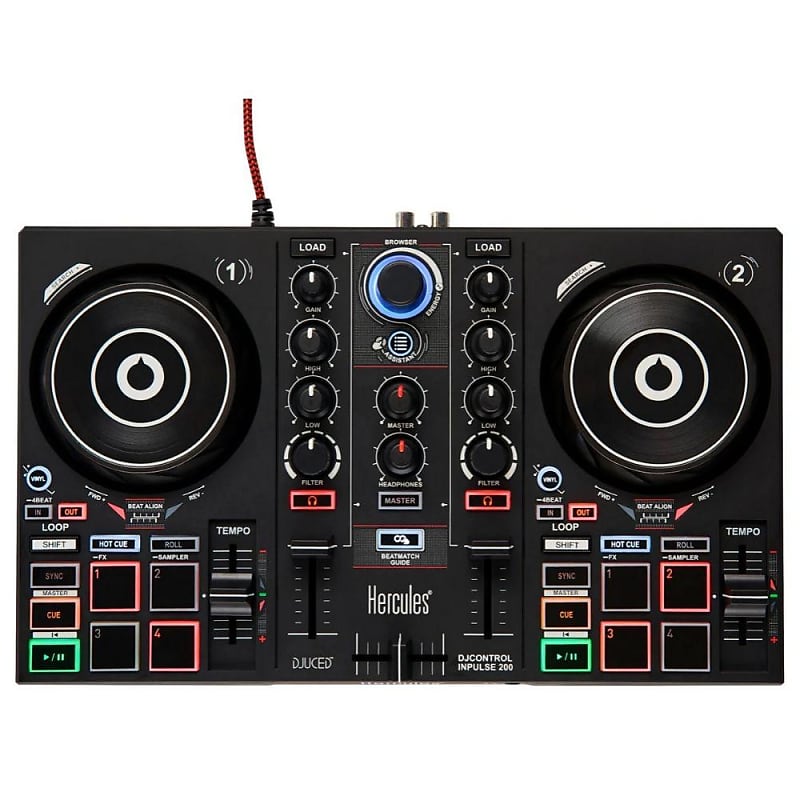 Диджейский контроллер Hercules Inpulse 200 с программным обеспечением DJUCED Inpulse 200 DJ Controller with DJUCED Software 10 1 tft lcd module stvi101wt 01 with touch panel controller board software support any microcontroller