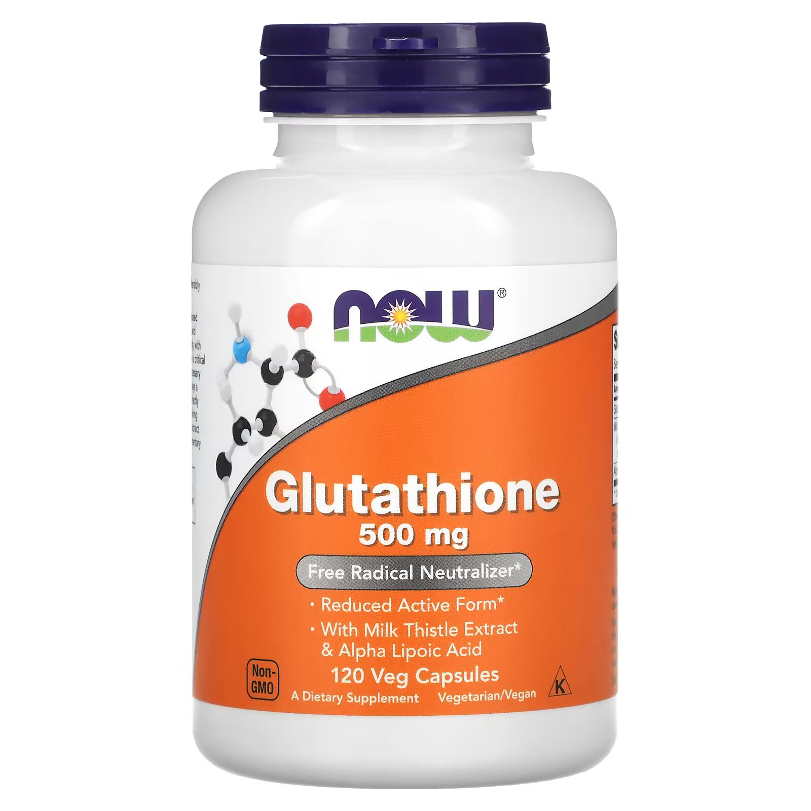 Глутатион NOW Foods 500 мг, 120 растительных капсул глутатион now foods 250 мг 60 капсул
