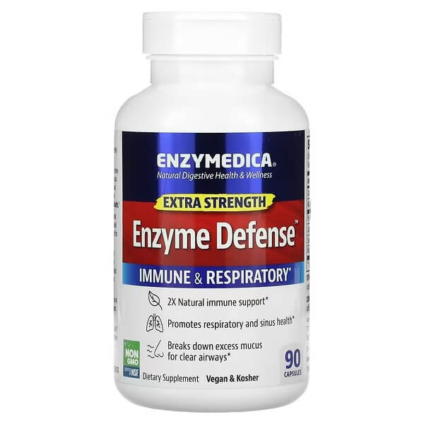 цена Ферментная защита Enzyme Defense 90 капсул, Enzymedica