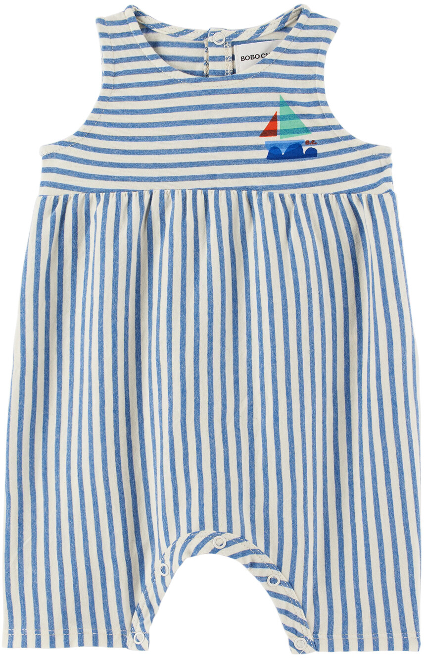 

Голубой комбинезон в полоску Bobo Choses