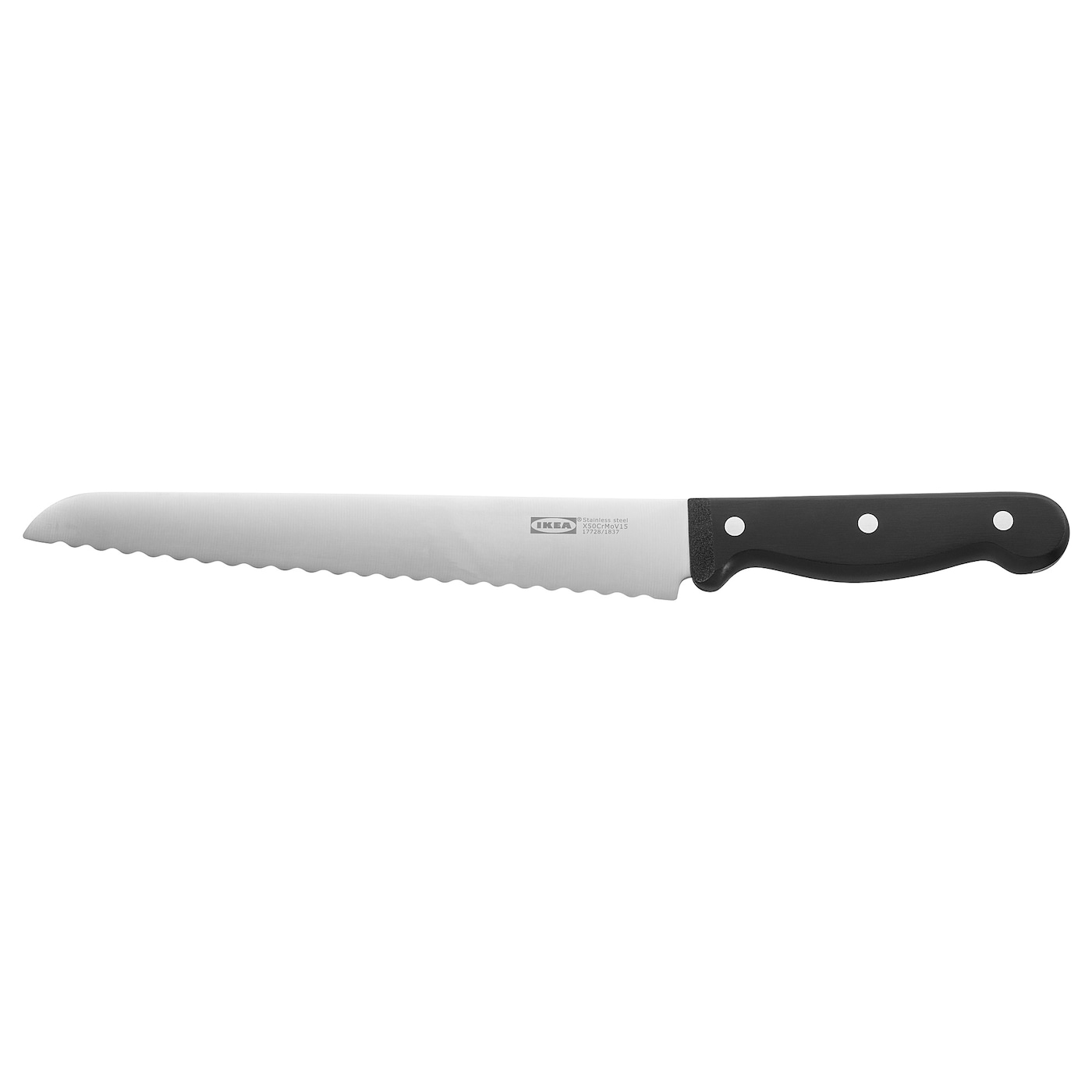 VARDAGEN ВАРДАГЕН Нож для хлеба, темно-серый, 23 см IKEA