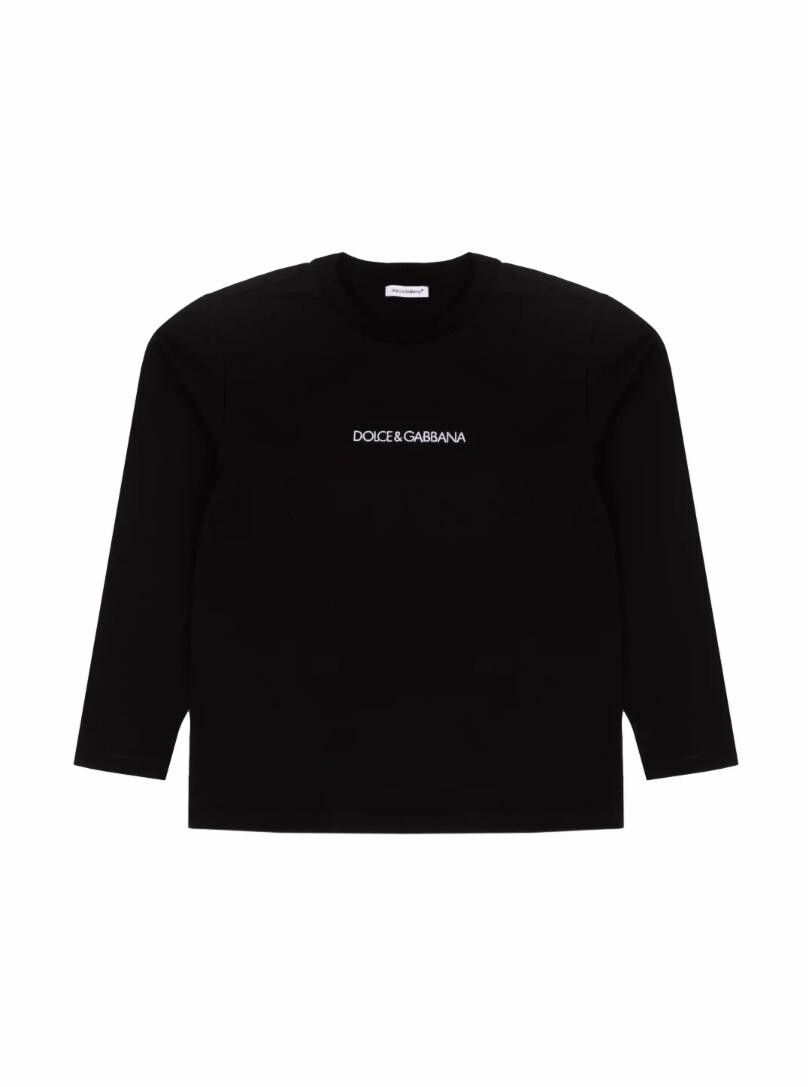 

Хлопковый лонгслив с логотипом Dolce&Gabbana
