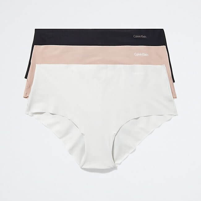 

Трусы-хипстеры Calvin Klein Invisibles, 3 предмета, белый/бежевый/черный