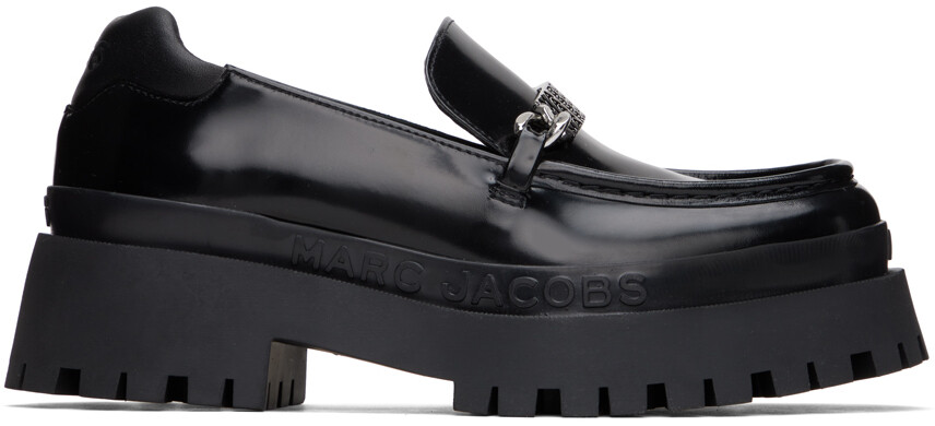 

Черные лоферы 'The Leather Barcode Monogram' Marc Jacobs, Черный, Черные лоферы 'The Leather Barcode Monogram' Marc Jacobs