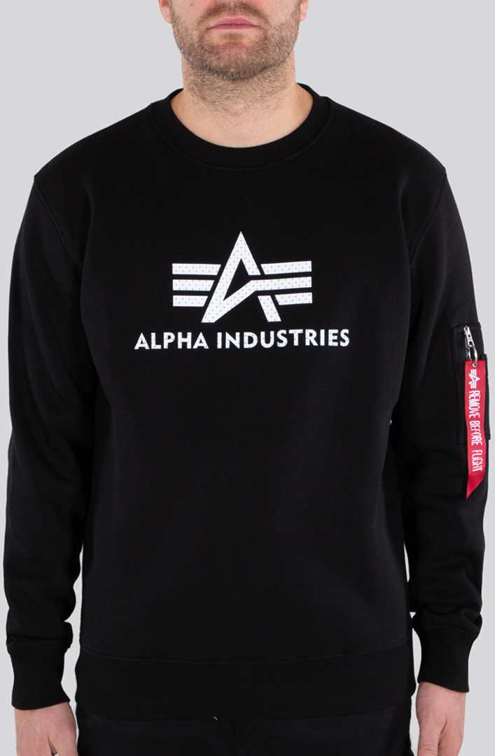 Пуловер Alpha Industries 3D Logo II, черный пуловер размер единый черный