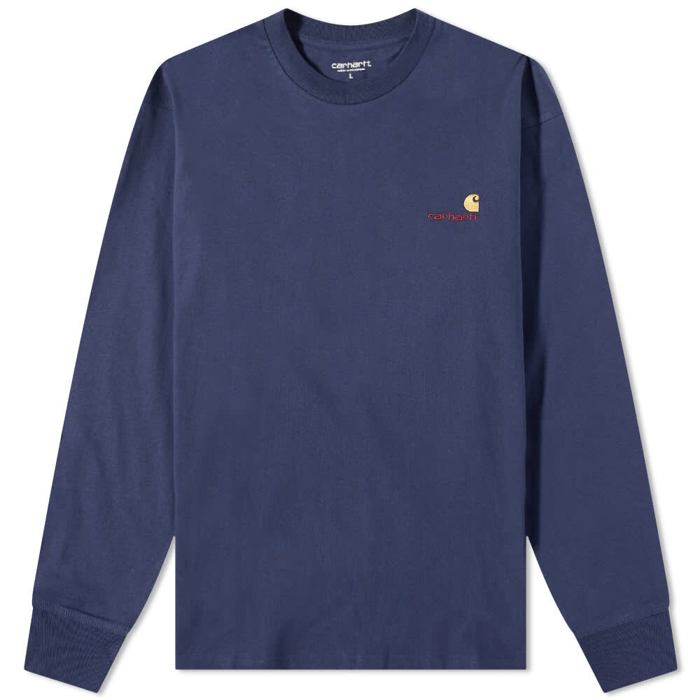 

Футболка Carhartt WIP Long Sleeve American Script Tee, Синий