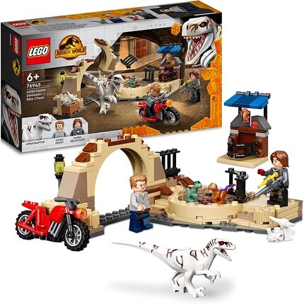 

Конструктор Lego 76945 Jurassic World Atrociraptor Dinosaur велосипедная погоня