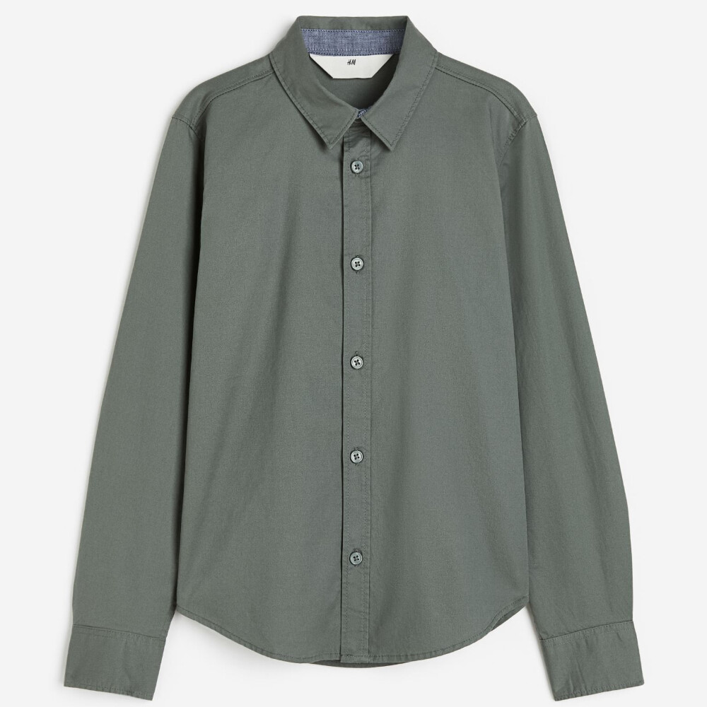

Рубашка H&M Cotton, темно-зеленый