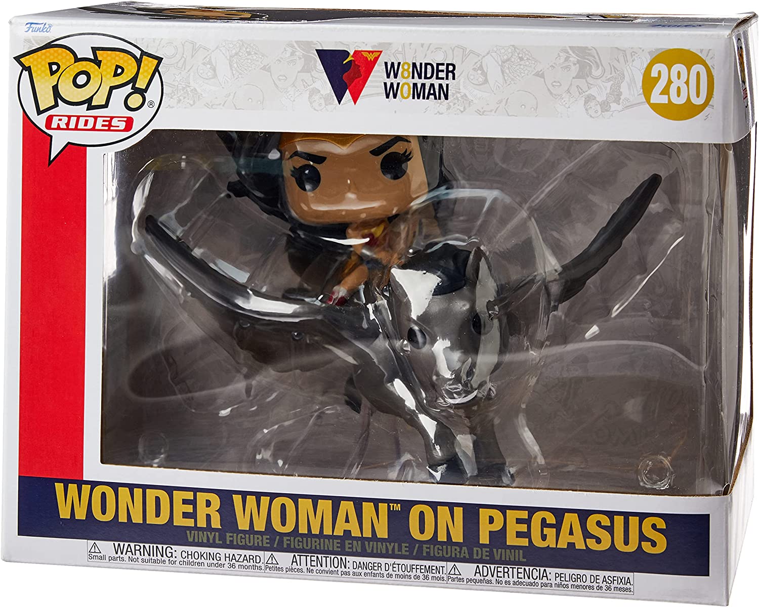 Фигурка Funko POP Ride Super Deluxe: Wonder Woman 80th - Wonder Woman on Pegasus, Multicolor (54989)