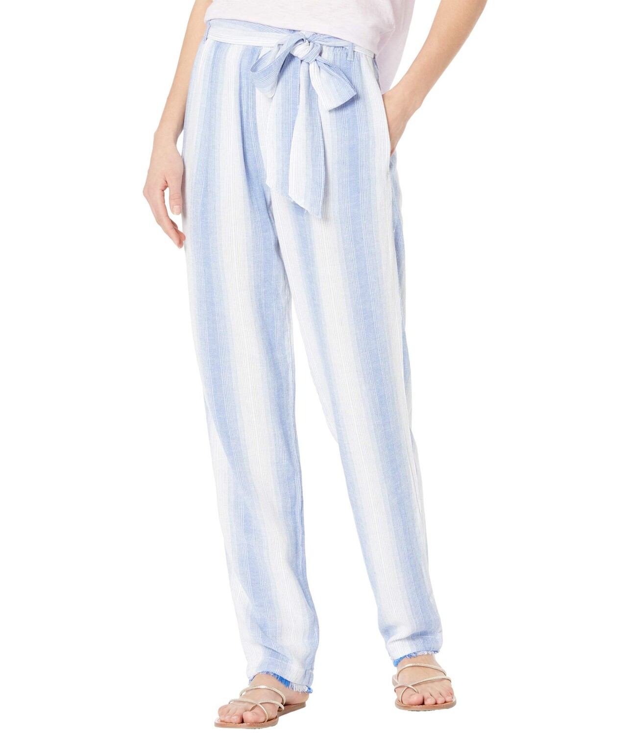 

Брюки bella dahl, Ruffle High-Waist Trousers, Серый