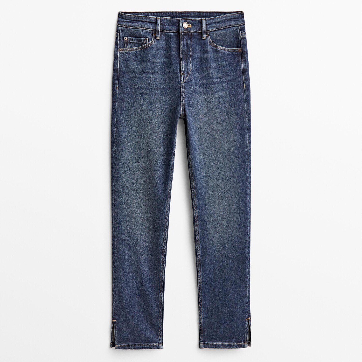 

Джинсы Massimo Dutti Mid-waist Slim-cropped-fit, синий