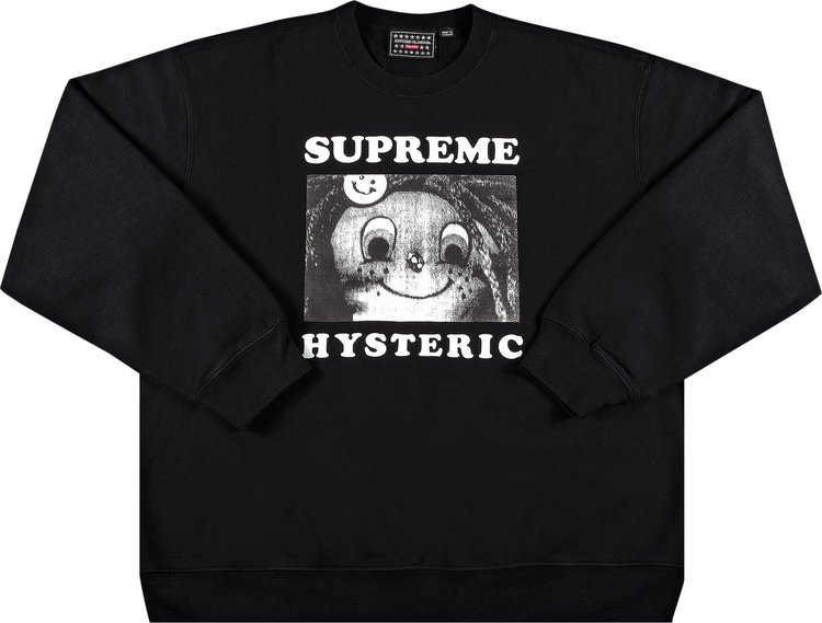 Толстовка Supreme x Hysteric Glamour Crewneck 'Black', черный