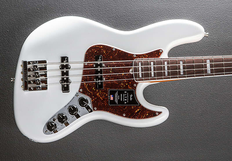 

Американский ультраджазовый бас - Arctic Pearl с палисандровым деревом Fender American Ultra Jazz Bass - Arctic w/