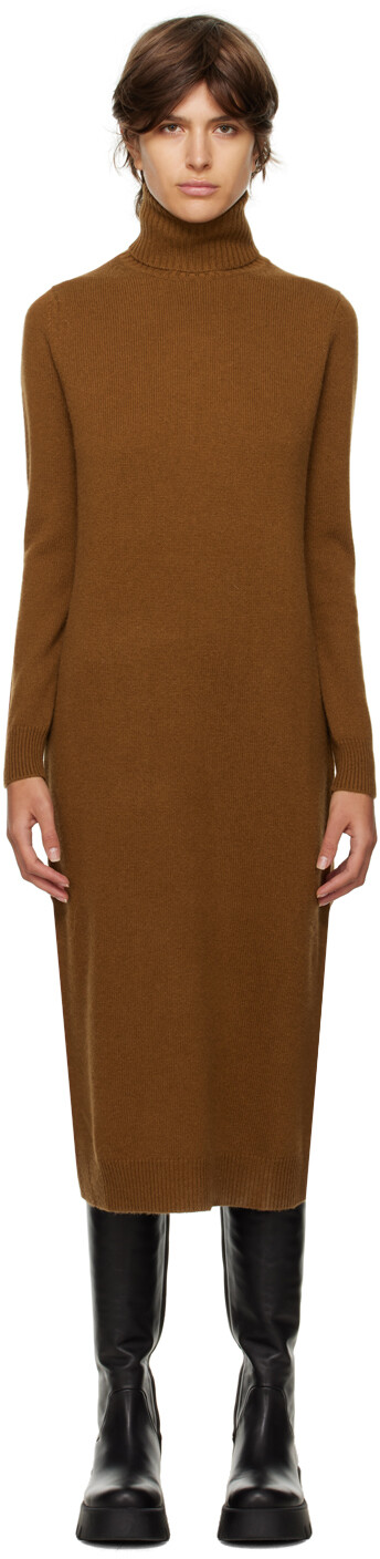 

Коричневое платье-миди Fanfara Max Mara