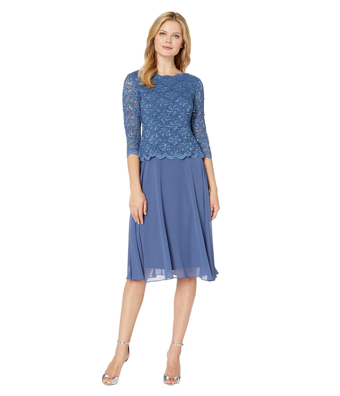 

Платье Alex Evenings, Tea Length Sequin Lace Mock Dress