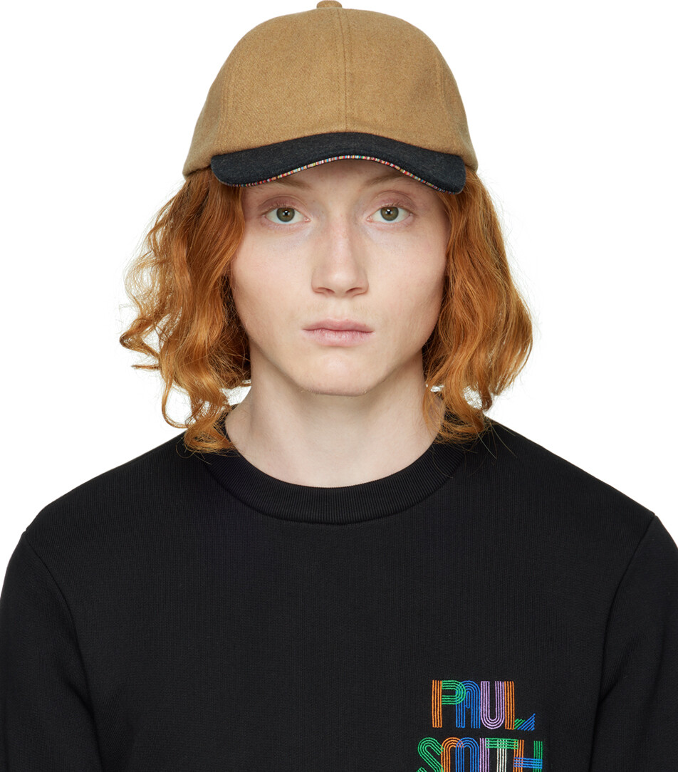 

Светло-коричневая бейсболка в фирменную полоску Paul Smith